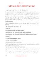 KĨ NĂNG đọc   HIỂU văn bản 