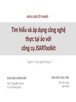 Tìm hiểu và áp dụng công nghệ thực tại ảo với công cụ JSARToolkit
