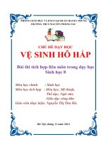 tích hợp liên môn trong dạy học sinh học 8 CHỦ đề vệ SINH hô hấp
