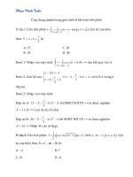 Ứng dụng casio trong giải một số bài toán tích phân 