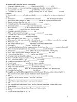 Bài tập câu điều kiện (tự luận,  trắc nghiệm)