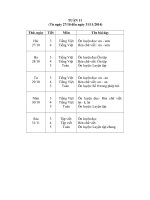 Giao an lop 1 tuan 11 buoi chieu 