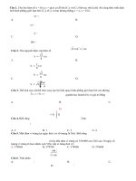 Toán 12 tích phân Trắc nghiệm
