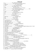 Bài tập thì cơ bản(Tense exercises)