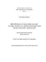 Luận Văn Thạc Sỹ Quản lý Giáo dục