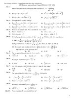 50 bai tap trac nghiem nguyen ham 