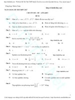 300 câu trắc nghiệm Toán Mũ – Logarit có đáp án (P1)