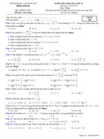 KIỂM TRA HỌC KÌ I LỚP 12