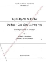 . TUYỂN TẬP 90 ĐỀ THI THỬ ĐẠI HỌC CAO ĐẲNG MÔN HÓA HỌC KÈM LỜI GIẢI CHI TIẾT VÀ BÌNH LUẬN TẬP 1 LOVEBOOK