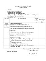 KẾ HOẠCH CÔNG tác cá NHÂN  mẫu 20162017