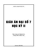 Giáo án đại số 7 kỳ 2