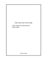 Tiêu Chuẩn Kỹ Năng Nghề Khoan Đào Đường Hầm