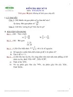 Đề thi học kì 2 lớp 6 môn toán   đề số  (18) 