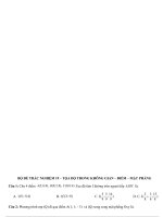 trac nghiem hinh hoc toa do chuong 3 lop 12 