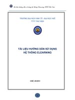 Tài Liệu Hướng Dẫn Sử Dụng Hệ Thống Elearning