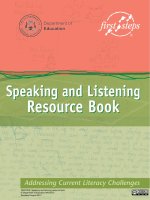 Listening and speaking resource book
