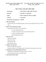 Đề cương chi tiết môn học Cơ sở công nghệ chế tạo máy (Trường cao đẳng bán công công nghệ và quản trị doanh nghiệp)