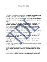 ĐỀ CƯƠNG QUẢN TRỊ HỌC (105 CÂU)