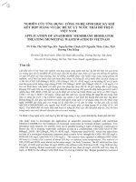 Nghiên cứu ứng dụng công nghệ sinh học kỵ khí kết hợp màng vi lọc để xử lý nước thải đô thị ở Việt Nam