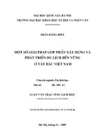 Một số giải pháp góp phần xây dựng và phát triển du lịch bền vững ở Tây Bắc Việt Nam