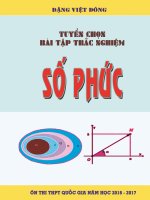 Tuyển chọn bài tập trắc nghiệm về số phức