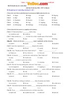 Bộ đề thi giữa học kỳ 2 môn tiếng anh lớp 10 năm học 2016   2017 có đáp án 