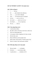 BÀI TẬP THÌ HIỆN TẠI ĐƠN