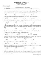 Kiểm tra trắc nghiệm 45 phút hình học 12 chương 1