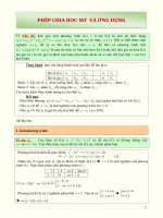 PHÉP CHIA HOC nơ  và ỨNG DỤNG