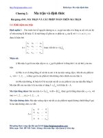 08  bài giảng số 1 ma trận và các phép toán trên ma trận 