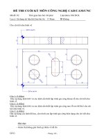 ĐỀ THI THAM KHẢO CADCAMCNC CUỐI KÌ 2