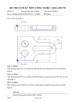 ĐỀ THI THAM KHẢO CADCAMCNC CUỐI KÌ 3