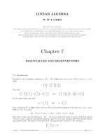 Chương 7 giá trị riêng và véc tơ riêng của phép biến đổi tuyến tính và ma trận 