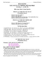 bài giảng môn xác suất thống kê 2016