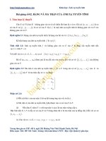 06  bài giảng số 2 hạng và ma trận của ánh xạ tuyến tính 