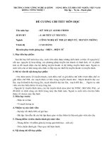 Đề cương chi tiết môn học Kỹ thuật AUDIO VIDEO (Trường cao đẳng bán công công nghệ và quản trị doanh nghiệp)