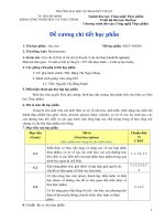 Đề Cương Chi Tiết Học Phần Hóa Sinh