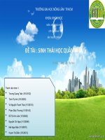 Bài giảng SINH THÁI HỌC QUẦN THỂ