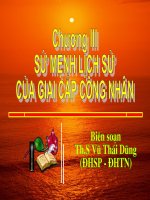 SLIDE BÀI GIẢNG CNXHKH CHƯƠNG 3 SỨ MỆNH LỊCH SỬ CỦA GCCN