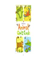 Animal quiz(usborne quiz cards)(các câu đố về động vật)