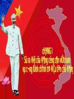 SLIDE BÀI GIẢNG ĐƯỜNG LỐI CMVN CHƯƠNG 1: SỰ RA ĐỜI CỦA ĐCSVN VÀ CƯƠNG LĨNH CHÍNH TRỊ ĐẦU TIÊN