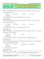 100 câu hỏi TRẮC NGHIỆM HÌNH học GIẢI TÍCH TRONG KHÔNG GIAN