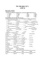 ÔN THI học kỳ 1 lớp 10 