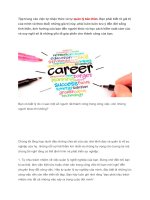 Đừng để sự nghiệp quản lý bạn, khi bạn có thể thay đổi chúng