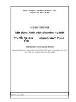 Giao trinh mo dun anh van chuyen nganh nghe quan tri mang may tinh trinh do cao dang nghe 