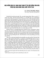 ĐẶC ĐIỂM DÂN CƯ, SINH HOẠT KINH TẾ VÀ ĐỜI SỐNG VĂN HÓA TRÊN ĐỊA BÀN MINH HÓA CUỐI THẾ KỶ XIX