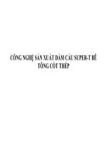 Bản vẽ autocad công nghệ sản xuất dầm cầu super T ứng suất trước