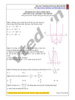 Đề thi thử THPT Quốc Gia Môn Toán siêu hay có lời giải chi tiết