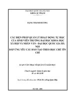 Các biện pháp quản lý hoạt động tự học của sinh viên trườngĐại học Khoa học Xã hội và Nhân văn -