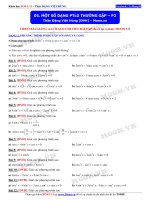 các phương trình lượng giác thường gặp